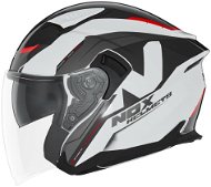 NOX N130 Klint 2024, bílá, černá, červená, velikost 2XL - Motorbike Helmet