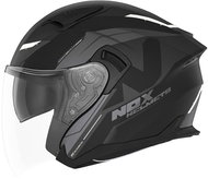 NOX N130 Klint 2024, matte black, white, size 2XL - Motorbike Helmet