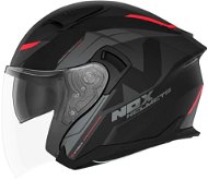 NOX N130 Klint 2024, černá matná, červená, velikost M - Motorbike Helmet
