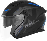 NOX N130 Klint 2024, černá matná, modrá, velikost L - Motorbike Helmet