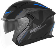 NOX N130 Klint 2024, matte black, blue, size XS - Motorbike Helmet