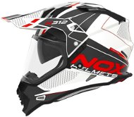 NOX N312 Drone 2024, bílá, černá, červená - Motorbike Helmet