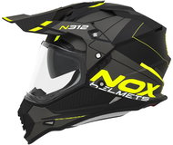 NOX N312 Drone 2024, matte black, yellow, size 2XL - Motorbike Helmet