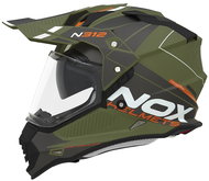 NOX N312 Drone 2024, khaki matt, orange, size M - Motorbike Helmet