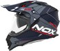 NOX N312 Drone 2024, tmavě modrá matná, červená - Motorbike Helmet
