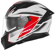 NOX N401 Xeno 2024, black, white, red, size S - Motorbike Helmet