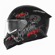 NOX N401 Zumbi 2024, matte black, red, size M - Motorbike Helmet
