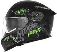 NOX N401 Zumbi 2024, černá matná, neon zelená - Motorbike Helmet
