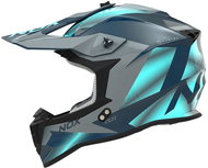 NOX N633 2024, neon blue, grey, size M - Motorbike Helmet