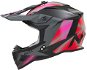 NOX N633 2024, neon růžová, červená, šedá - Motorbike Helmet