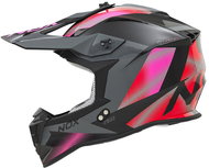 NOX N633 2024, neon pink, red, grey, size XS - Motorbike Helmet