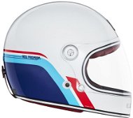 NOX PREMIUM Revenge 2024, bílá, modrá, červená - Motorbike Helmet