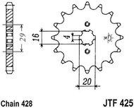 JT sprocket JTF 425-14 14 teeth, 428 - Motorcycle Sprocket