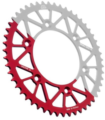 JT aluminium chain sprocket JTA 215-56RED 56 teeth, 420 red - Motorcycle Sprocket - Main image