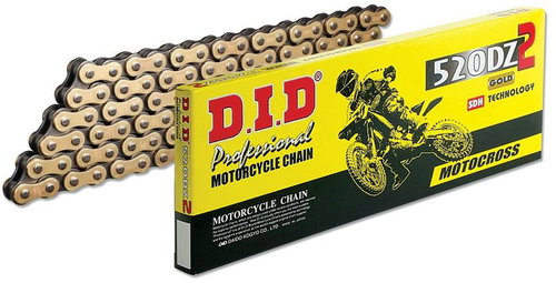 D.I.D Chain Motocross racing chain 520DZ2 SDH 120 L gold/black - Motorcycle Chain - Main image
