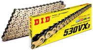 D. I. D Chain VX X-Series 530VX3 112 L gold/black ring chain - Motorcycle Chain