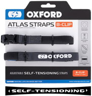 OXFORD Atlas B-Clip luggage straps, 2 pcs, 17 mm × 1.2 m, grey - Strap