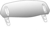 PUIG náhradní plexi clip-on kouřová, 90 × 230, 140.6871H - Plexi na moto