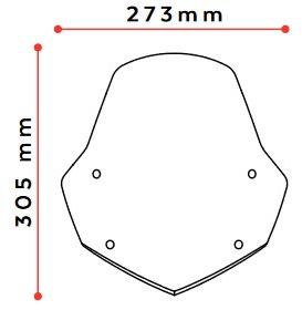 PUIG Plexi shield NEW. GEN SPORT dark smoke, 305 × 273, 140.3767F - Motorcycle Plexiglass - Main image