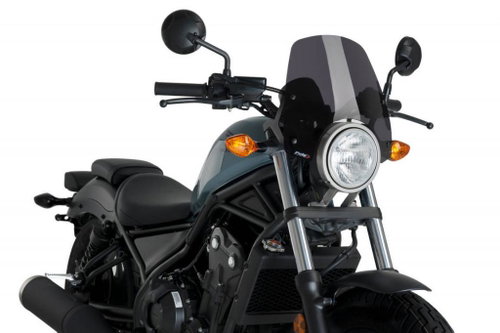 PUIG Plexi shield NEW. GEN SPORT dark smoke, 325 × 320, 140.3829F - Motorcycle Plexiglass - Main image