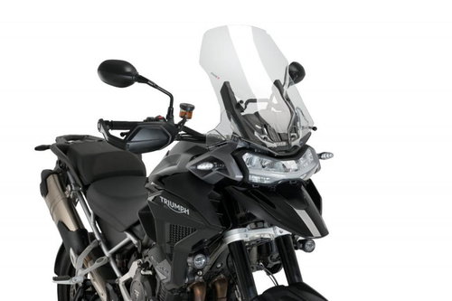PUIG Plexi shield TOURING transparent, 530 × 395, 140.21336W - Motorcycle Plexiglass - Main image