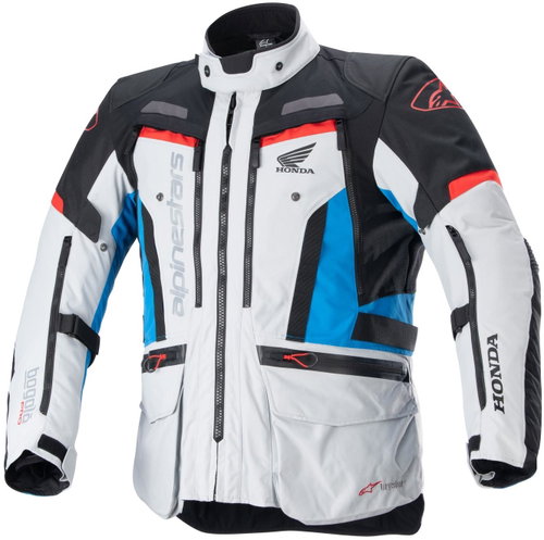 ALPINESTARS BOGOTA PRO DRYSTAR HONDA collectionS, light grey/red fluo/blue/black, 2024, size 4.5 mm, - Motorcycle Jacket - Main image