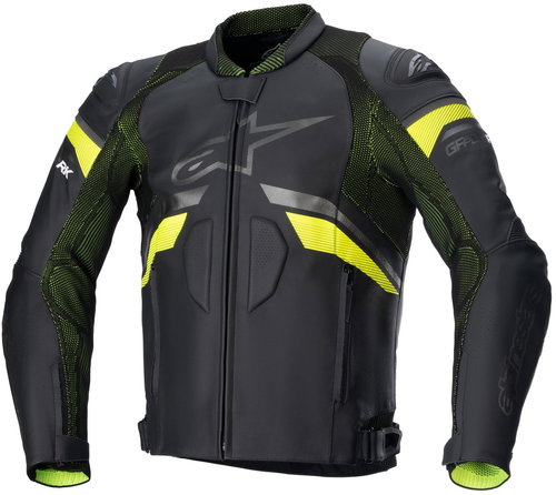 ALPINESTARS GP PLUS R RIDEKNIT, TECH-AIR 5 compatibleS, black/yellow fluo, 2023, size 54 - Motorcycle Jacket - Main image