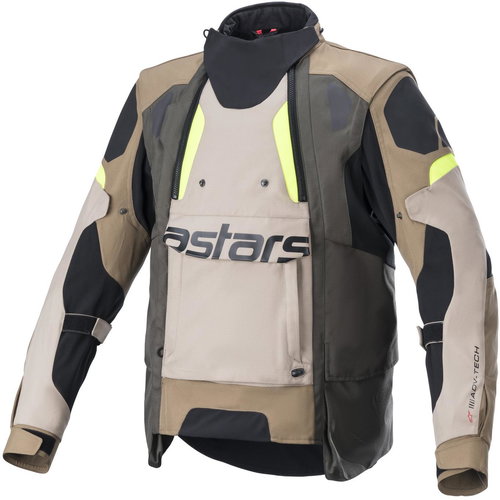 ALPINESTARS HALO DRYSTARS, khaki/beige/yellow fluo, 2024, size 3XL - Motorcycle Jacket - Main image