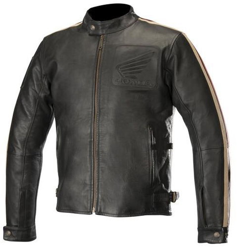 ALPINESTARS CHARLIE HONDA collectionS, black/cream/red, size 5 mm. M - Motorcycle Jacket - Main image