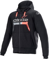 ALPINESTARS CHROME IGNITION HOODIES, black/red fluo/gray/white, 2024, size 4.5 mm, w/r. S - Motorcycle Jacket