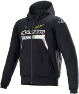 ALPINESTARS CHROME IGNITION HOODIES, black/yellow fluo/grey/white, 2024, size 4XL - Motorcycle Jacket