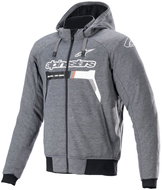 ALPINESTARS CHROME IGNITION HOODIES, grey/white/black/red, 2024, size 4XL - Motorcycle Jacket