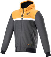 ALPINESTARS CHROME STREET HOODIE HONDA collectionS, black/grey/orange, 2024 - Motorcycle Jacket