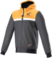 ALPINESTARS CHROME STREET HOODIE HONDA collectionS, black/gray/orange, 2024, size 4.5 mm, w/r. M - Motorcycle Jacket