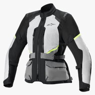 ALPINESTARS STELLA ANDES AIR DRYSTARS, ladies, light grey/dark grey/black/yellow fluo, 2024, size 4. - Motorcycle Jacket