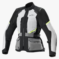 ALPINESTARS STELLA ANDES AIR DRYSTARS, ladies, light grey/dark grey/black/yellow fluo, 2024, size 4. - Motorcycle Jacket