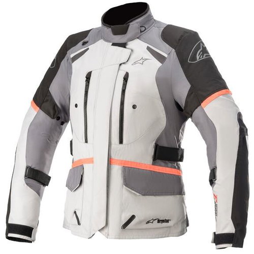 ALPINESTARS STELLA ANDES DRYSTAR, TECH-AIR 5 compatibleS, ladies, light grey/dark grey/black/pink - Motorcycle Jacket - Main image