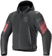 ALPINESTARS ZACA AIR VENOM WATERPROOFS, black/red fluo, 2024, size 2024. S - Motorcycle Jacket