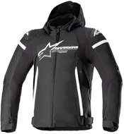 ALPINESTARS ZACA WATERPROOFS, black/white, 2024, size 2XL - Motorcycle Jacket