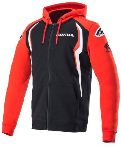 ALPINESTARS Honda 2024 hooded zip-up sweatshirt, red/black, size 3XL - Sweatshirt - Main image