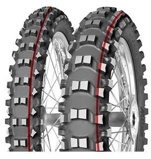 Mitas Terra Force-MX Soft/Medium 80/100/12 TT, R, red + yellow stripe 50 M-126585 - Motorcycle Tyre - Main image