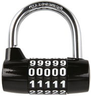 OXFORD zámok U profil 5-DIGIT (priemer čapu 7 mm, čierny) - Visiaci zámok