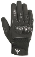 A-PRO PRESTIGE - black textile moto gloves, L - Motorcycle Gloves