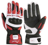 A-PRO PRECISION GU-PSWR white and red moto gloves M - Motorcycle Gloves