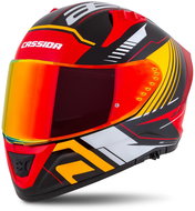 CASSIDA Aero Drome 2025, black met. /orange/red/white, sizing. M - Motorbike Helmet
