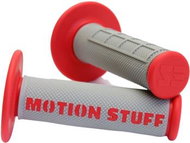 MOTION STUFF motocross grips supersoft grey/red - Motorbike Grips
