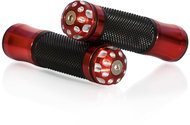 MOTION STUFF handles with premium metal parts red - Motorbike Grips