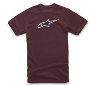 ALPINESTARS T-shirt AGELESS CLASSIC TEE, crimson/light blue, sized 3.5 mm. M - T-Shirt