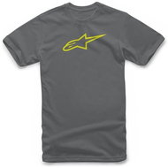 ALPINESTARS T-shirt AGELESS CLASSIC, grey/yellow fluo, sized 2.5 mm. XL - T-Shirt