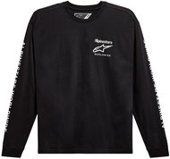 ALPINESTARS T-shirt AUTHENTICATED TEE, black/white, size 4.5 mm, w/r. S - T-Shirt